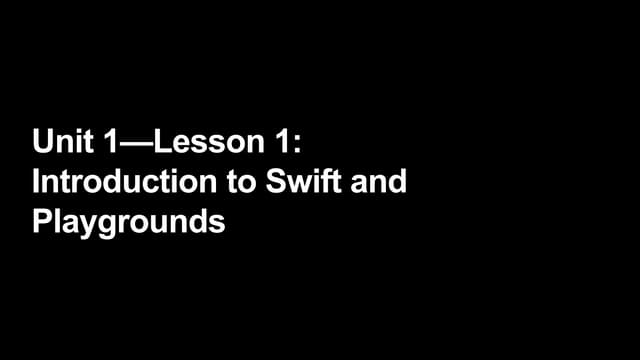 Introduction to swift and playgrounds