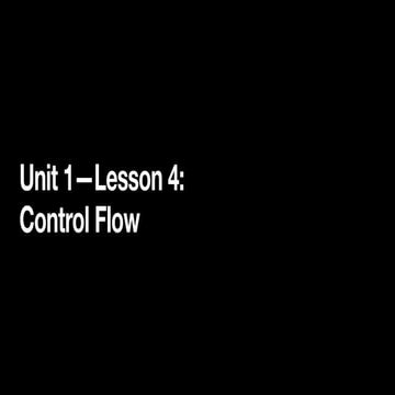 Control flow | PPT