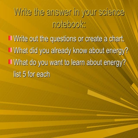 energy notes