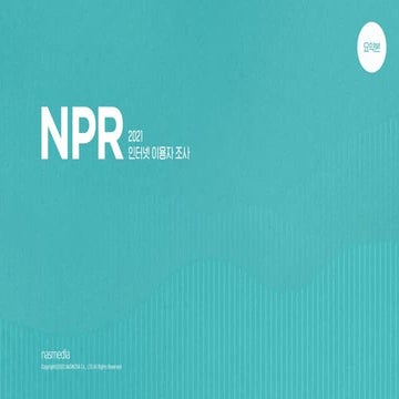 Nasreport_2021 NPR_인터넷 이용자 조사_2104