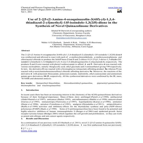 1.[1 9]use of 2-{[5-(2-amino-4-oxoquinazolin-3(4 h)-yl)-1,3,4-thiadiazol-2-yl...