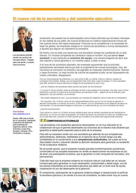 El Rol de la Secretaria Moderna, Olinda Alejo | PPT