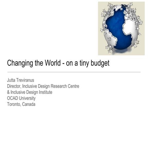 Changing the world – on a tiny budget.