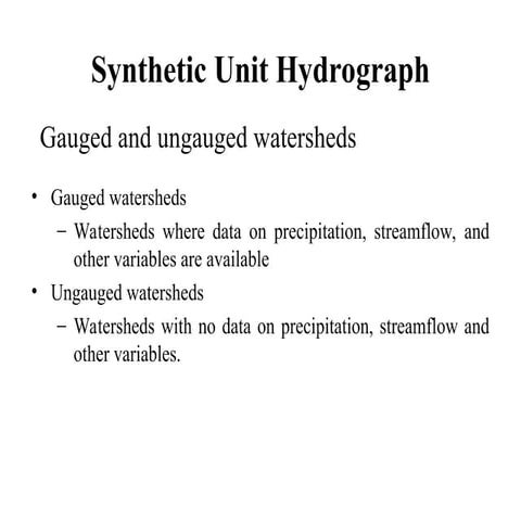 1-10 Synthetic Unit hydrograph.ppt only for civil engineering department