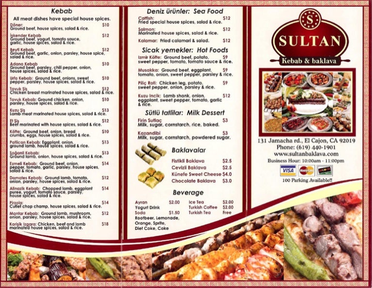Sultan Kebab Shop San Diego Turkish Cuisine