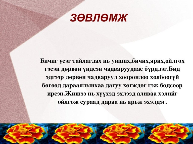 зөвлөмж 1