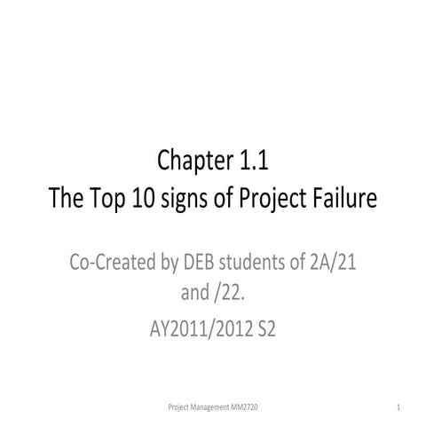 1.1 10 project failures