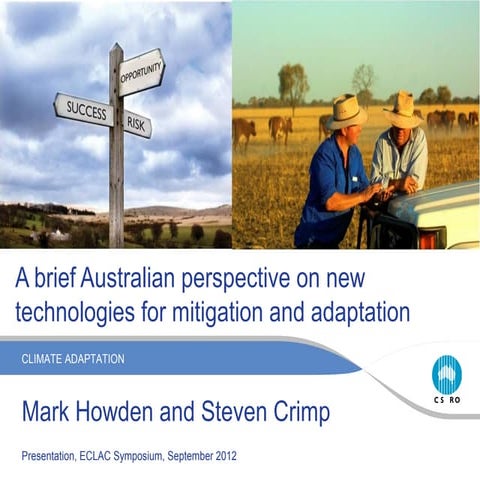 Climate Adaptation: A brief Australian perspective on new technologies for mi...