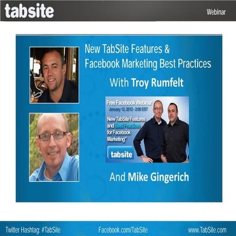 TabSite new Features and Facebook Marketing Tips for 2012