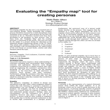 Empathy in creating persona's