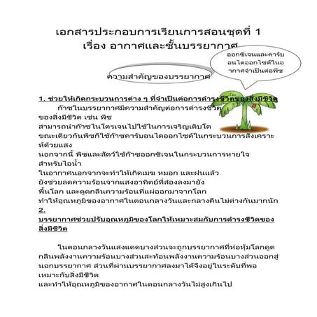 เอกสารประกอบการสอนชุดที่ 1