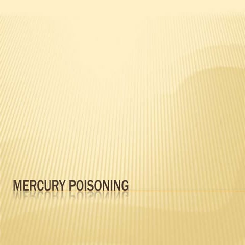 Mercury Poisoning