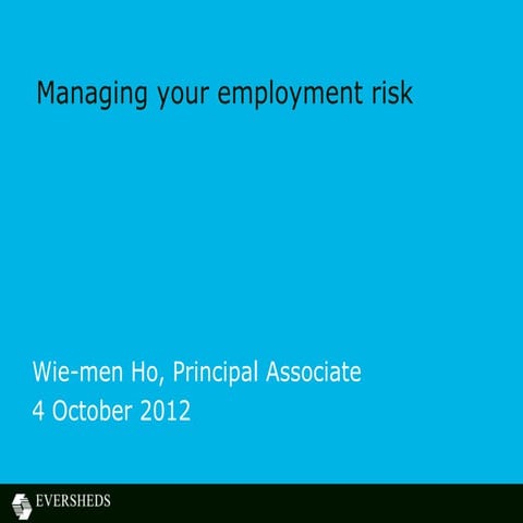 Managing your employment risk