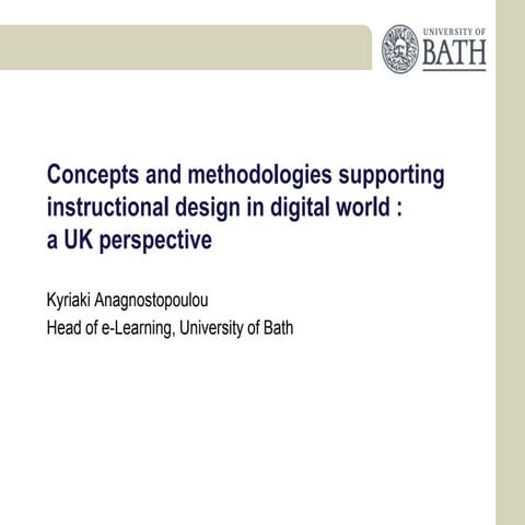 Instruction Designe for e-Content Development;UK-India Prospective