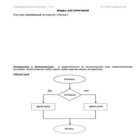 1 кл алгоритм ветвление