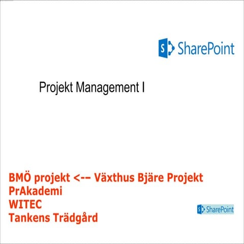 1. projekt management