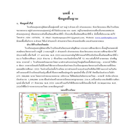 รายงาน SAR โดยกลุ่มงานประกันคุณภาพ โรงเรียนสุนทรภู่พิทยา บทที่  1