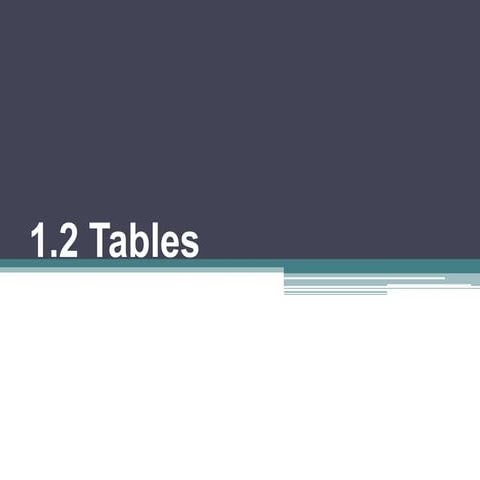 1.2 tables