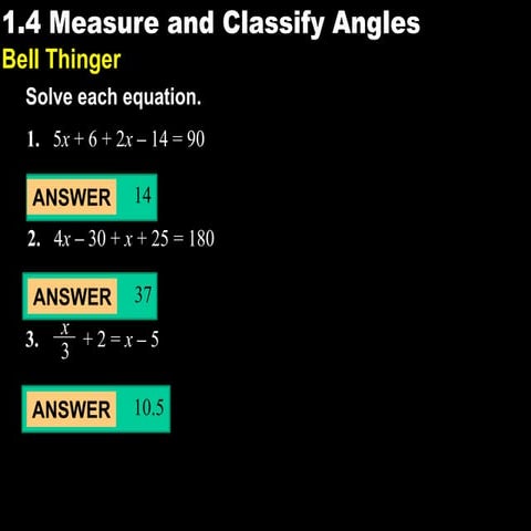 1.4 measure and classify angles