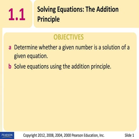 1. solving equations the addition principle