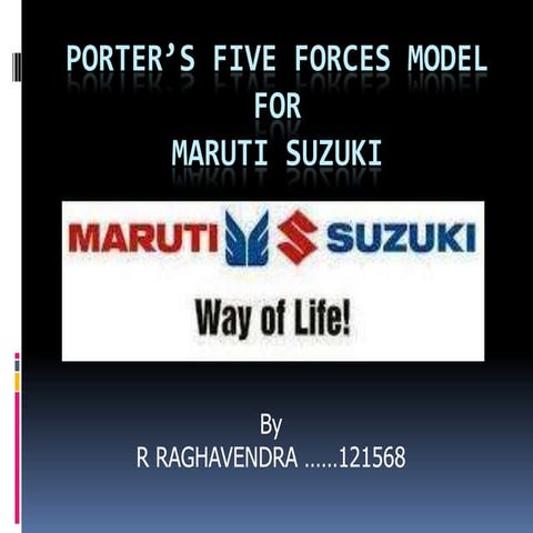 PORTER’s five forces model for MARUTI SUZUKI