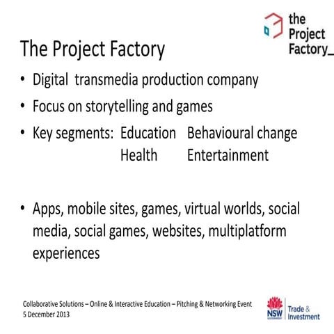 CS Education Event - The Project Factory