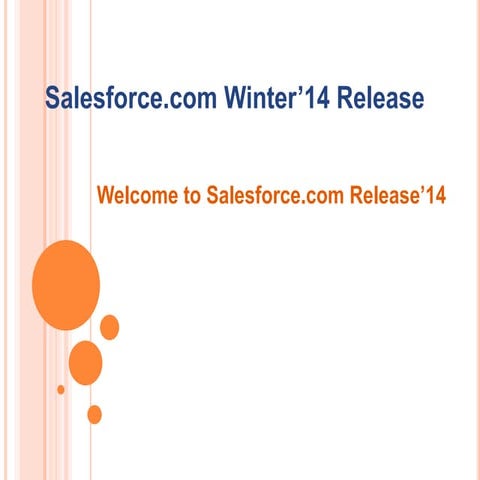  Salesforce.com Winter '14 Release Overview