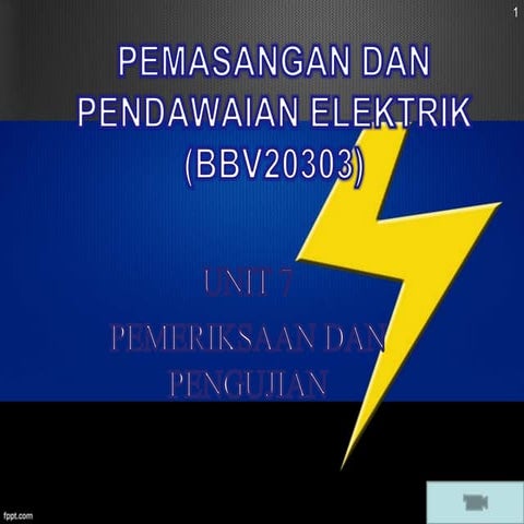 Pemeriksaan Dan Pengujian Dalam Pendawaian elektrik