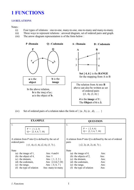 Chapter 1 functions | PDF