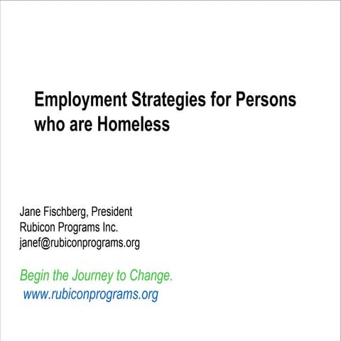 1.13 Employment Strategies for Low Income Individuals and Families (Fischberg)