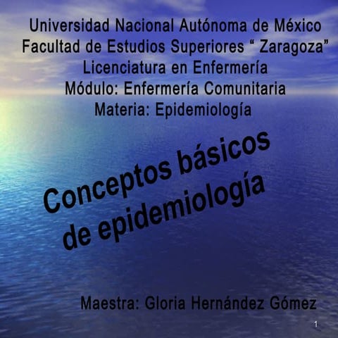 1. definición y objetivos  de epidemiología