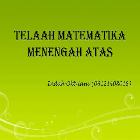 Materi Penunjang sebelum memasuki Barisan dan Deret Aritmatika