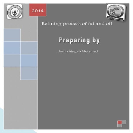 Refining process of fat and oil