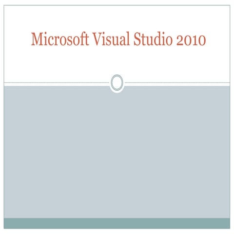 visual studio basics | PPT