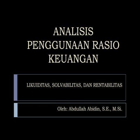 1. analisis penggunaan rasio keuangan edit