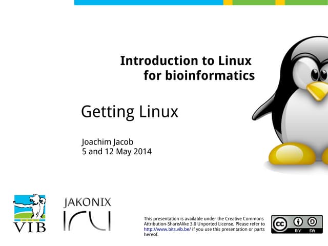 Part 1 of 'Introduction to Linux for bioinformatics': Introduction