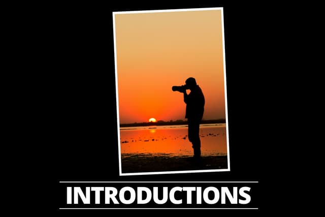 1. DSLR Photography 101 - Workshop Intro