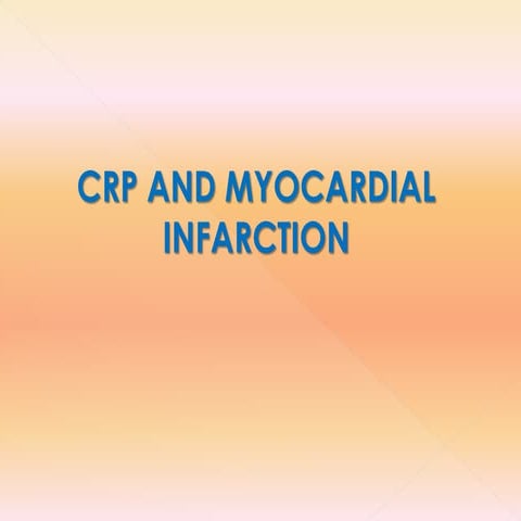 myocardial infarction and CRP