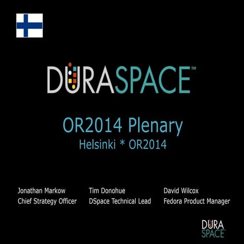 DuraSpace Plenary at OR14