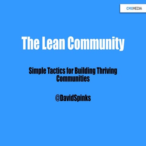 ForumCon: The Lean Community, David Spinks