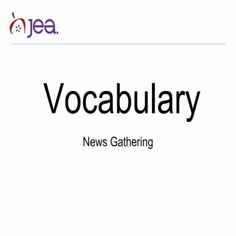 Vocabulary for High School Journalism