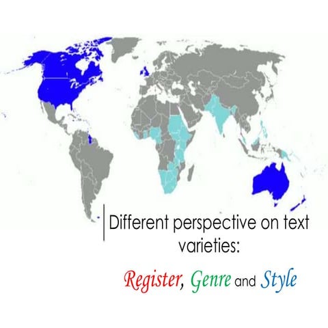 Introduction to register, genre and style perspective