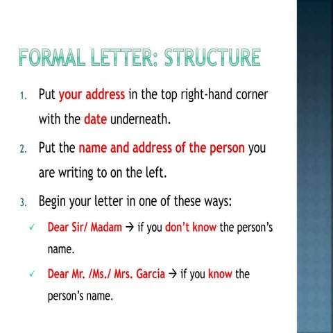 How  to write a formal letter