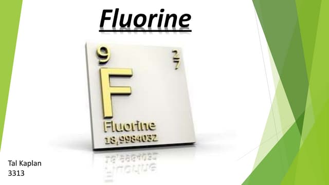 General knowledge - Fluorine in dentistry