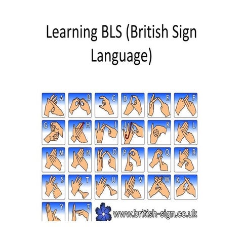 1. learning bls (british sign language) pp for students | PPTX