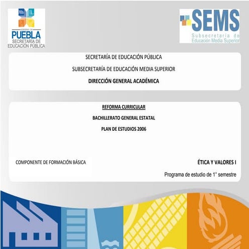Plan etica y valores I Bachillerato 