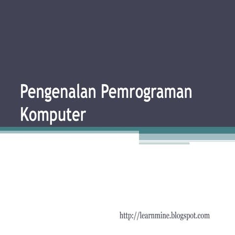 Pengenalan Pemrograman Komputer - dasar visual basic bagian 1