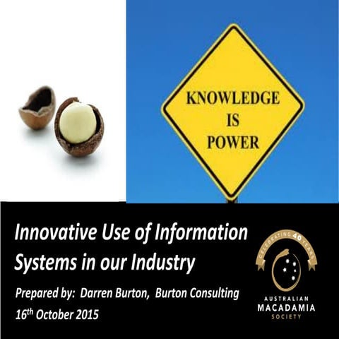 Darren Burton - Innovative use of information systems in our industry