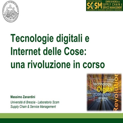 Internet of Things e rivoluzione della manifattura