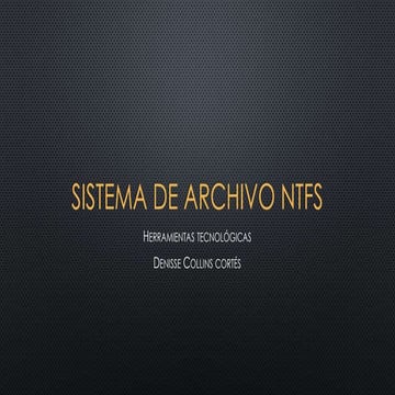 sistema de archivos NTFS